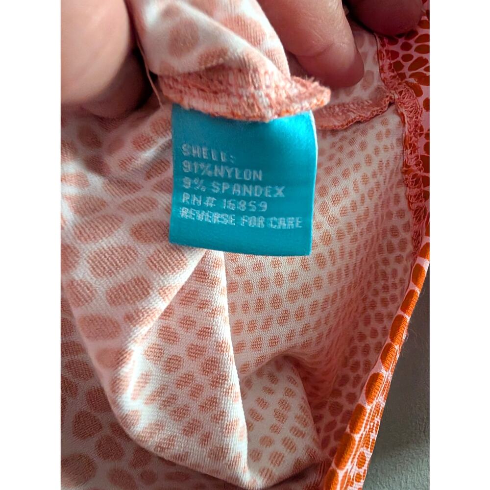 J. McLaughlin Catalina Cloth Faux Wrap Top XL Orange Pink Animal Print - Picture 10 of 14